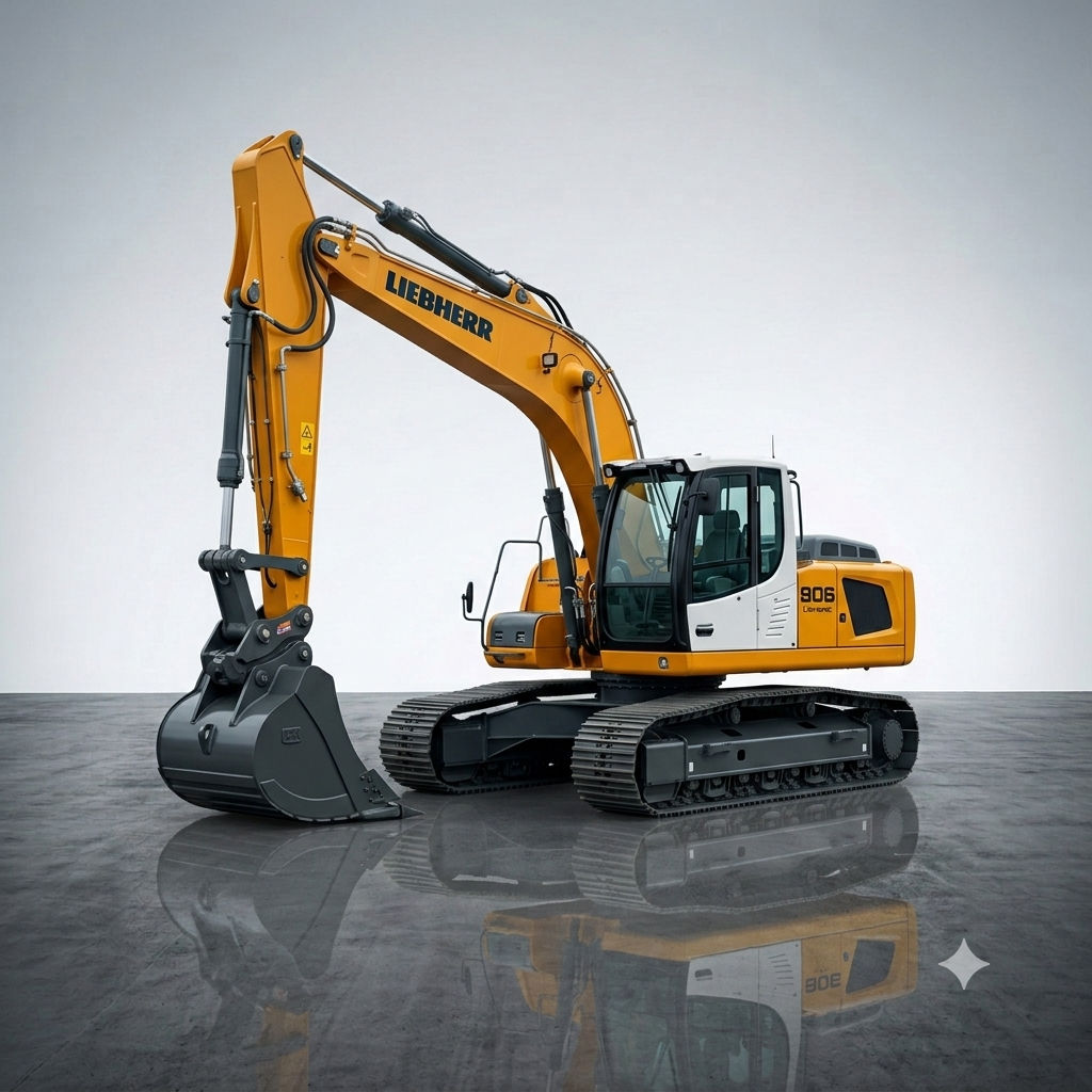 Excavator Liebherr 906 pe șenile, în 2-3 brațe